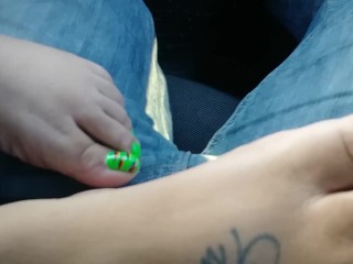 Korina’s Ebony Feet Rubbing Me
