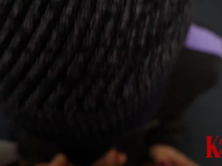 Blindfolded wife doesn’t want to stop sucking dick so I cum twice. POV BLOWJOB – Knova Knecks