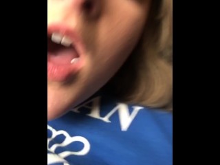 Slutty whore smiles for big cock in her