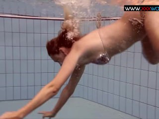 Bouncing boobs underwater