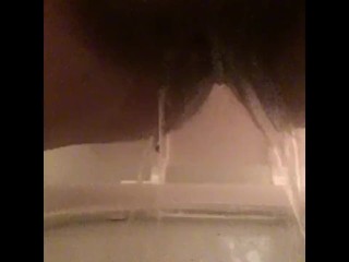 chubby girl with hairy pussy pissing quick and a lot