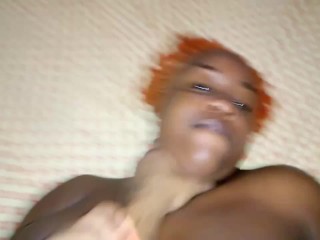 Tattoos with Exotic Ebony Baddie Got Throat Choked while Fucked