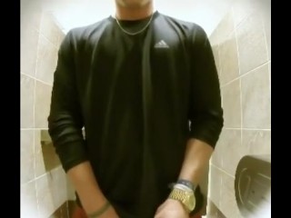 Spy cam caught teen boy pissing in public toilets