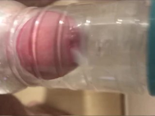 Transparent fleshlight fuck and cum inside