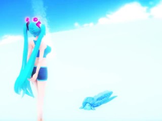Slime girl (Anna) huge body inflation (with Hatsune Miku) – By Imbapovi