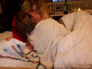Mom and daughter having fun at home
