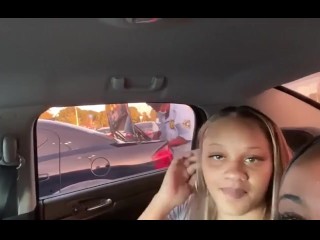 Lesbian teens almost caught