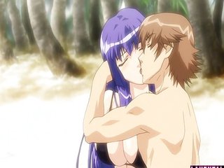 Big titted hentai babe in bikini