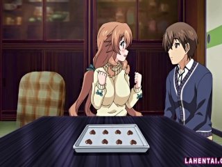 Hentai brunette sucks and rides guys hard cock