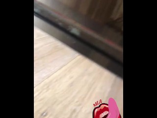 I got caught playing with my pussy in the elevator