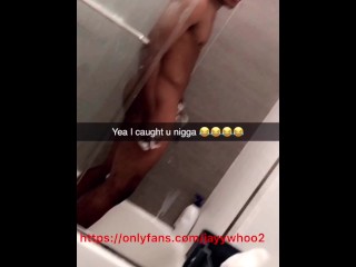 Caught jerking in the shower