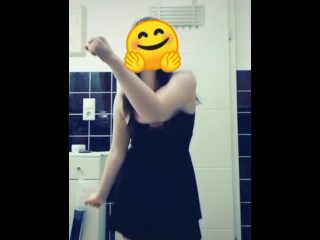 Naughty teen does TikTok