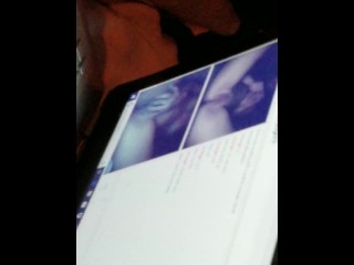 My girlfriend playing with another girl on omegle for me.