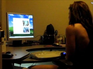 Guy Watches His Girlfriend Perform On Cam