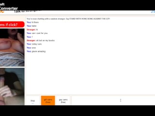Sexy Omegle girl with perfect tits makes me cum fast