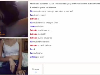 OMEGLE – cute girl shows me her hairy pussy