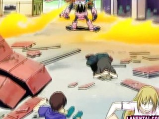 Cute hentai brunette gets fucked