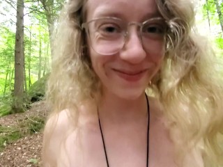 Beautiful Teen Slut Sarah Evans Drinks Her Own Pee as She’s Hiking Naked. Follow Her Twitter