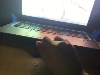 Masturbating while watching porn
