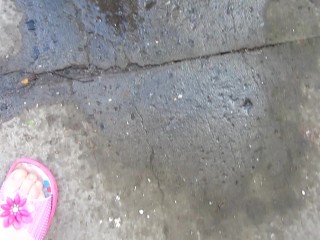 pissing on the street jet;)