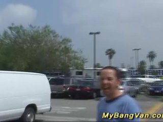 shy teen picked up for bangvan orgy
