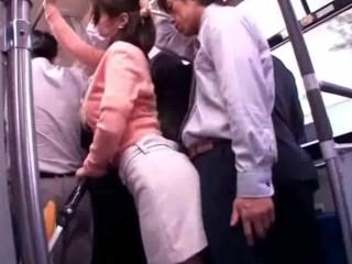 Young Mother Reluctant public Bus Orgasm