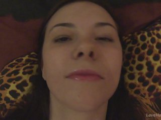 Klara films her face while cumming