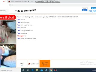 Bella puttanella si masturba mentre mi sego e sborro – Omegle