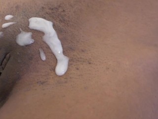 Ebony cuty fucked by BWC and cum on pussy