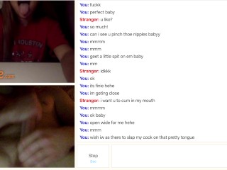 Omegle Smiley Cutie Shows Tits for Cum