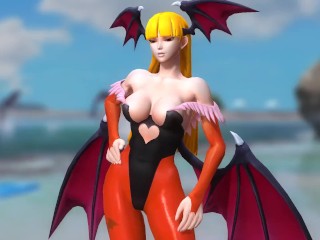 Dead or Alive 5 1.09BH – Morrigan Dancing on the Beach #1 Halloween