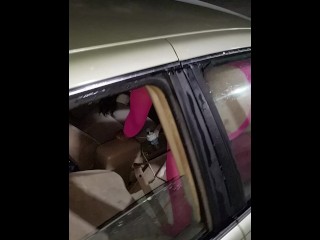 in the car