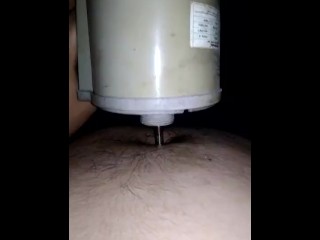 (Navel Stabbing) torture navel with screwdriver and iron player fan