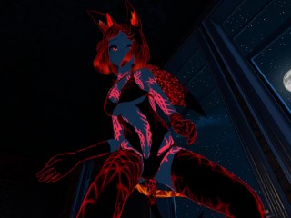 Sexy Tattoo Glowing Succubus Gives Virtual Lap Dance