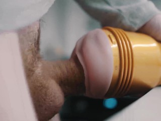 Big white dick fucking fleshlight in 4K