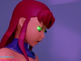 Starfire x Blackfire x Raven Futa Threesome Fucking (Pixel-Perry)