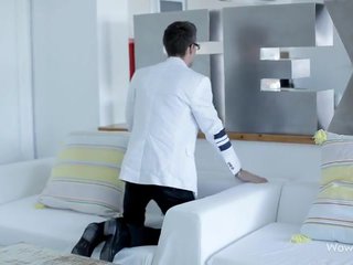 Passionate sex with the maid