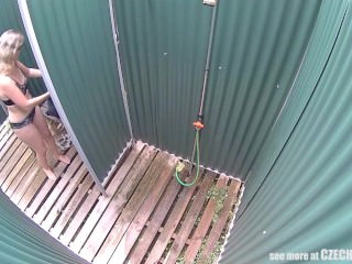 Czech Blonde Milf Cought in Public Shower