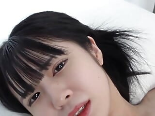 A 18-year-old slender black-haired Japanese beauty. She has shaved pussy creampie sex and blowjob. Uncensored