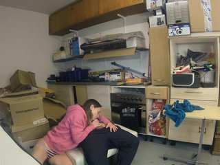 She fucks that hobo for a creampie