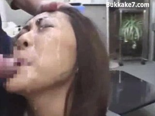 Asian Secretary Bondage Bukkake