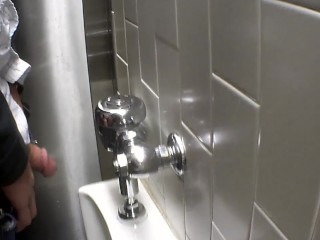 Spy men pissing urinal