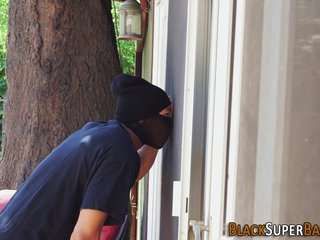 Teen fucks black intruder