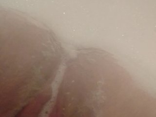 Masturbating pussy in bath