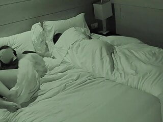 Hotel night cam catches cheating wife masturbating while husband sleps