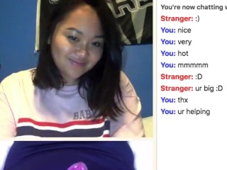 Pretty teen boobs, loves my cock on omegle