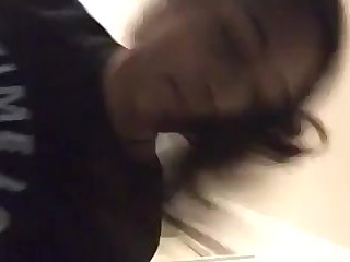 Cute student gf teasing solo show for bf