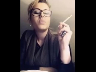 Sexy Teacher w/Glasses Smoking a 120