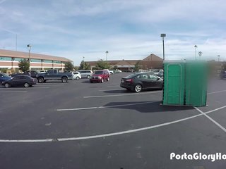 Porta Gloryhole Chubby teen sucking cock in public