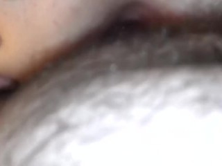 Woman tastes friends Ass